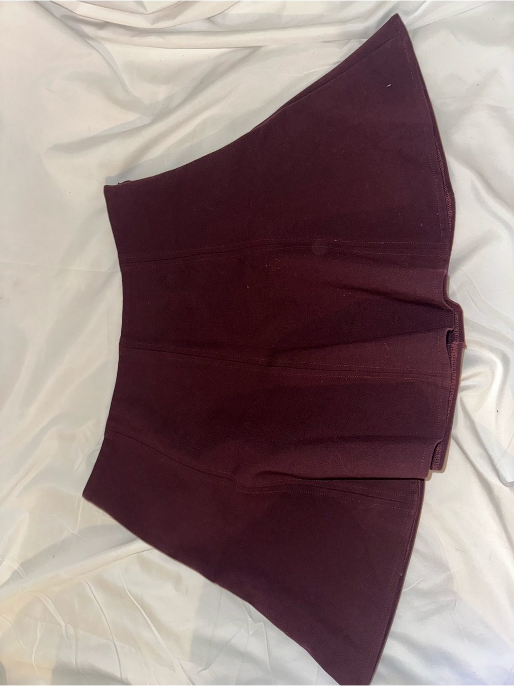 Victoria’s Secret Burgundy Fit & Flare Mini Skirt Size 8
